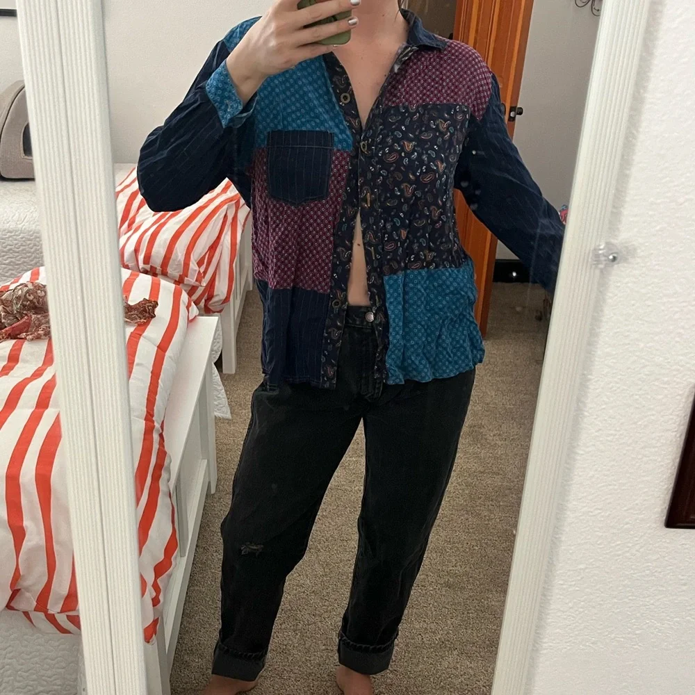 Patchwork button up western - Picture 2 of 3